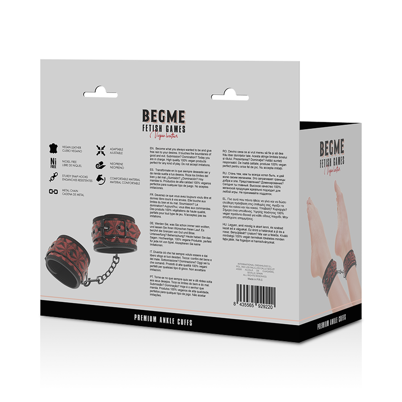 BEGME - ROTE EDITION PREMIUM KNÖCHELSTÜTZE MIT NEOPRENFUTTER