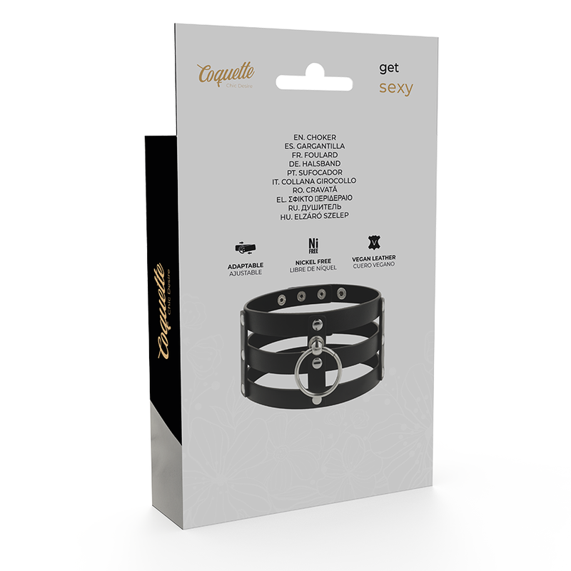COQUETTE CHIC DESIRE - veganes Leder-Halsband im Fetisch-Stil