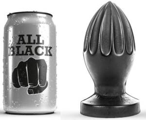 ALL BLACK - Analplug 12 cm