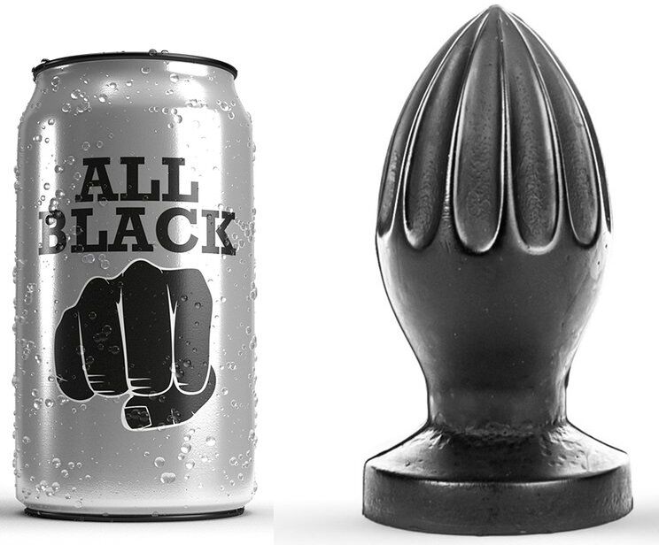 ALL BLACK - Analplug 12 cm