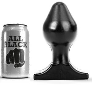 ALL BLACK - Analplug 16x8 cm