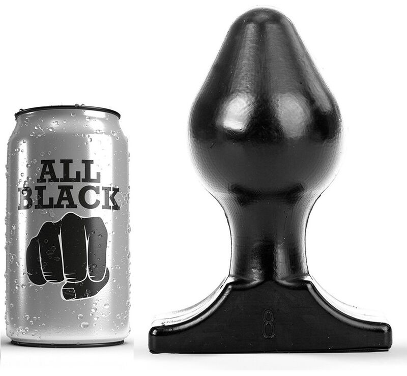 ALL BLACK - Analplug 16x8 cm