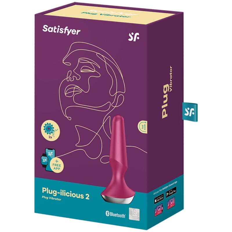 SATISFYER - PLUG ILICIOUS 2 Plug Vibrator Beere
