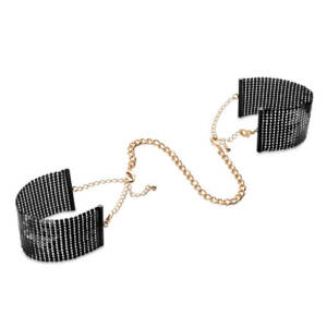 BIJOUX - DÉSIR MÉTALLIQUE Handschellen aus schwarzem Metallgewebe