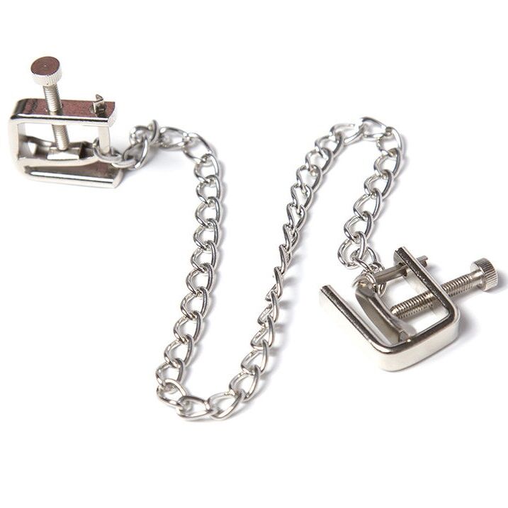 OHMAMA FETISH - Metallschraubenklemmen mit Kette