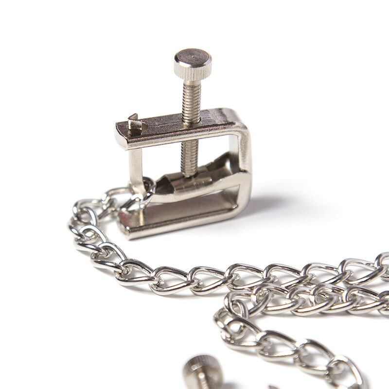 OHMAMA FETISH - Metallschraubenklemmen mit Kette