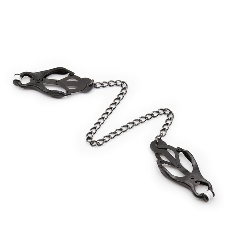 OHMAMA FETISH - Japanische Nippelklemmen mit schwarzer Kette