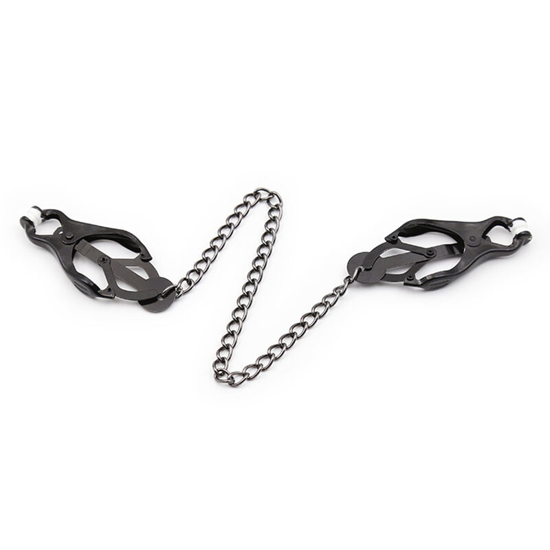 OHMAMA FETISH - Japanische Nippelklemmen mit schwarzer Kette