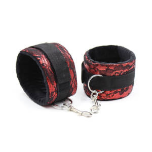 OHMAMA FETISH - Samt-Handschellen mit Nylonband