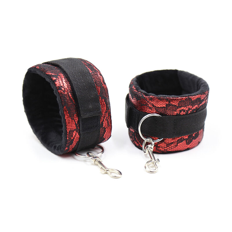 OHMAMA FETISH - Samt-Handschellen mit Nylonband