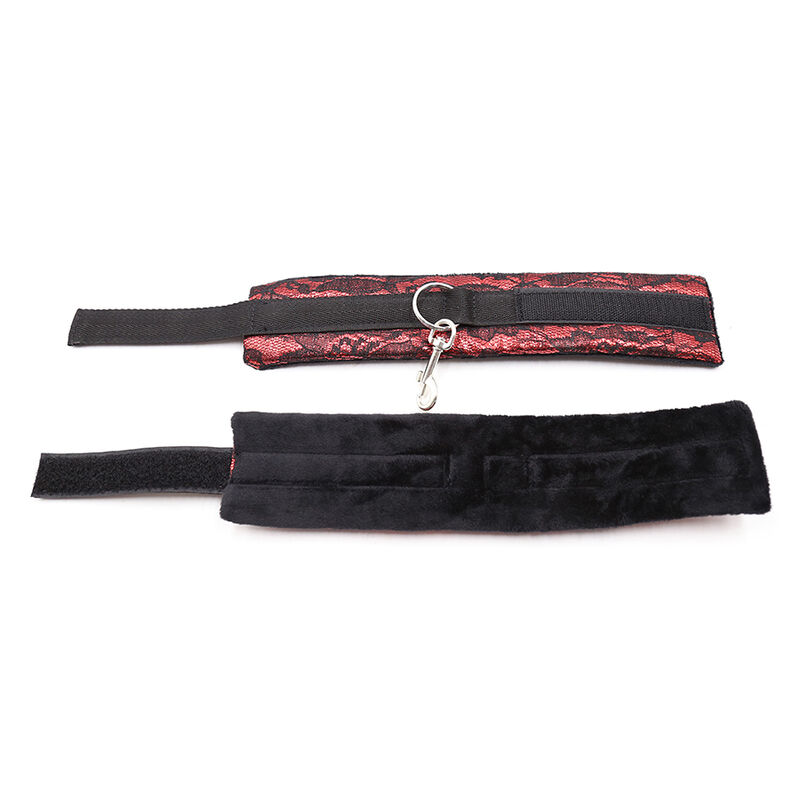 OHMAMA FETISH - Samt-Handschellen mit Nylonband