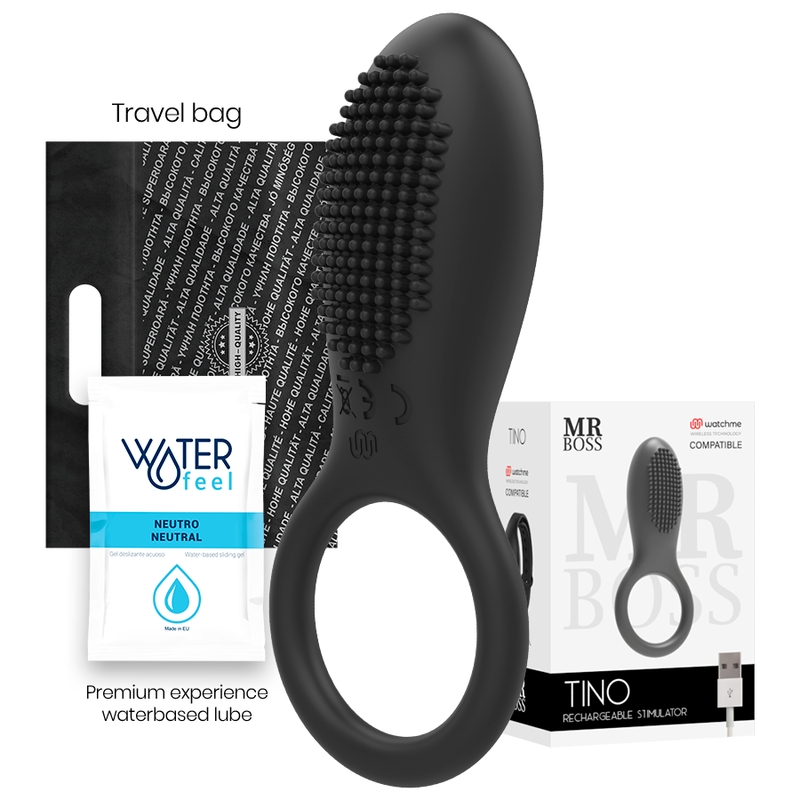 MR BOSS - TINO Stimulationring + WATCHME-Fernbedienung