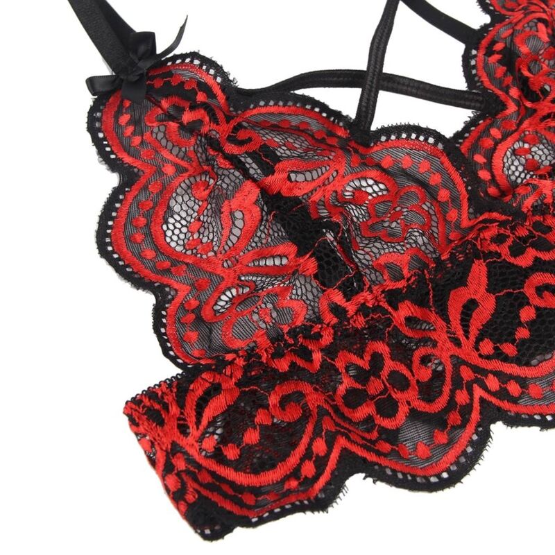 SUBBLIME - ZWEITEILIGES SET SPITZENOBERTEIL UND HÖSCHEN L/XL