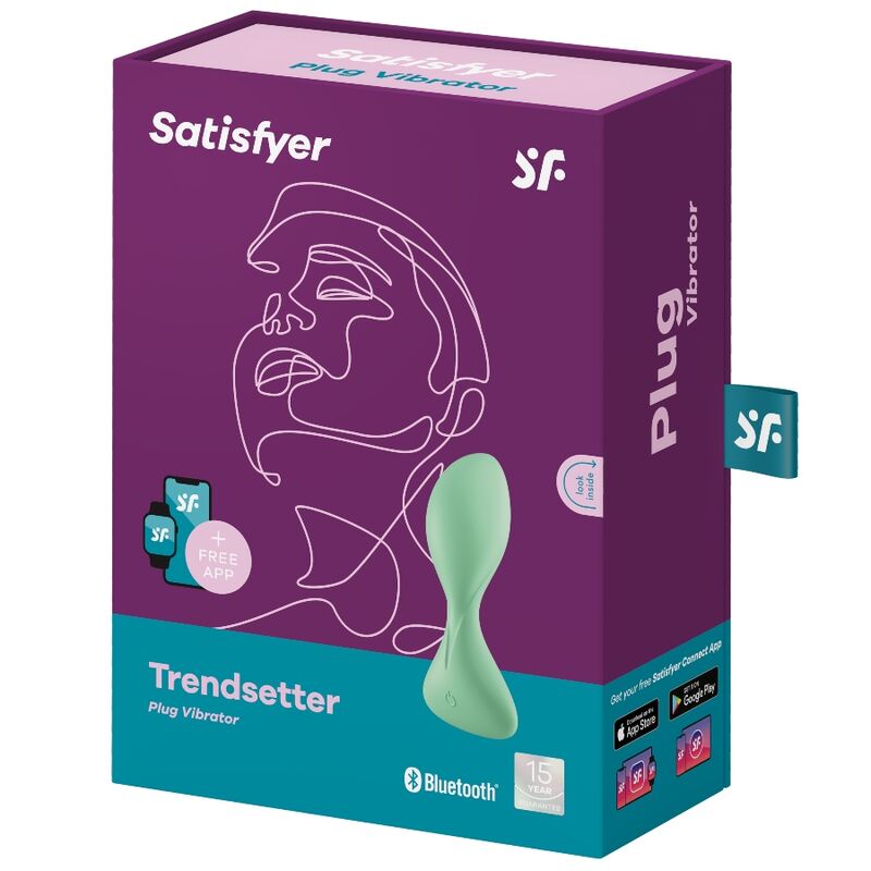 SATISFYER - TRENDSETTER VIBRATIONSPLUG APP GRÜN