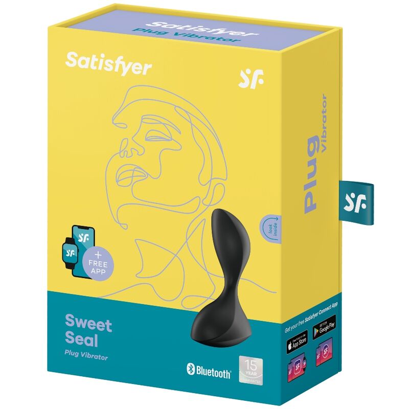 SATISFYER - SWEET SEAL VIBRIERENDER PLUGAPP SCHWARZ