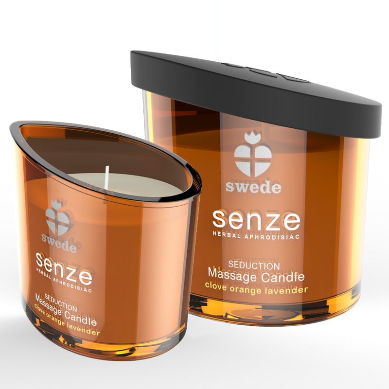 SWEDE - SENZE SEDUCTION MASSAGEKERZE - Nelke, Orange, Lavendel