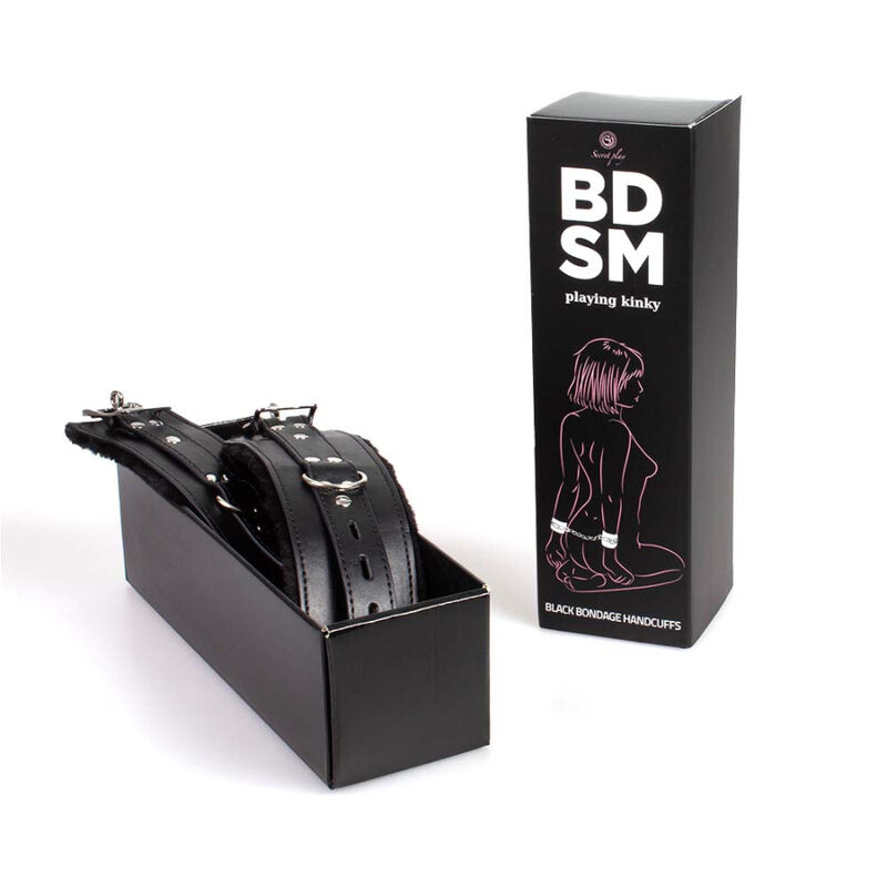SCHWARZE BONDAGE-HANDSCHELLEN BDSM-KOLLEKTION