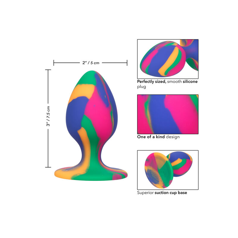CALEXOTICS - CHEEKY MEDIUM TIE-DYE ANALPLUG