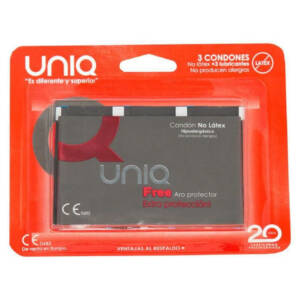 UNIQ - Latexfreie Kondome mit Schutzring 3 Einheiten