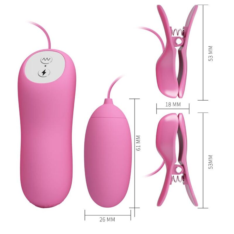 PRETTY LOVE - Pinzette mit Vibration und rosa Elektroschock