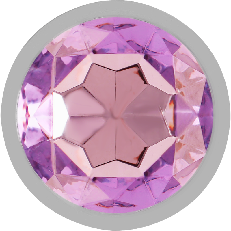 INTENSE - Analplug aus Aluminium mit violettem Kristall