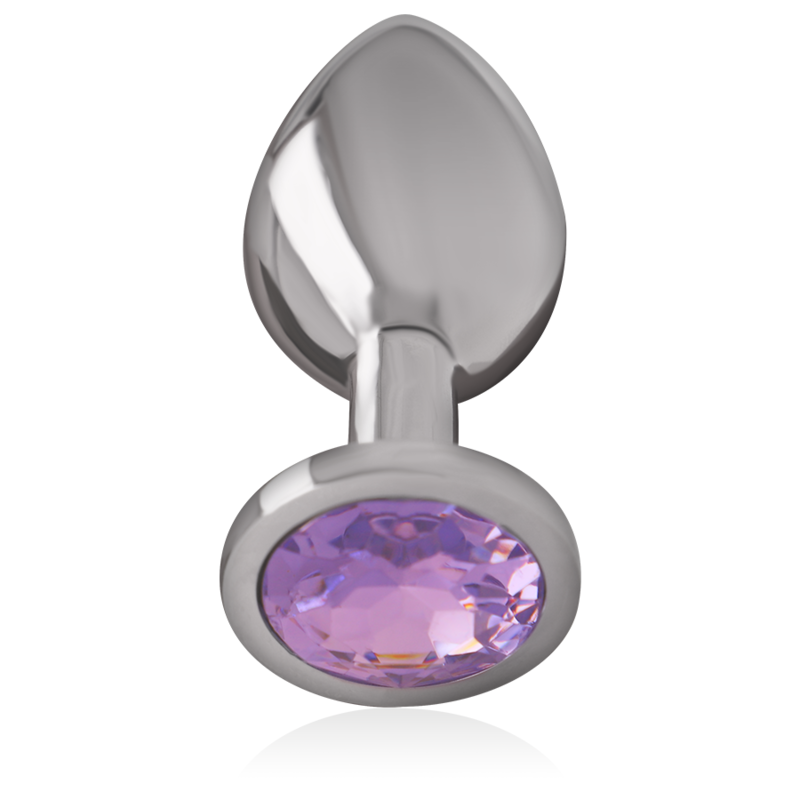 INTENSE - Analplug aus Aluminium mit violettem Kristall