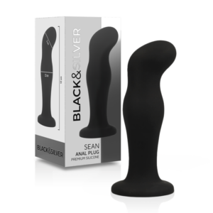 BLACK&SILVER - SEAN ANALPLUG PREMIUM SILIKON SCHWARZ