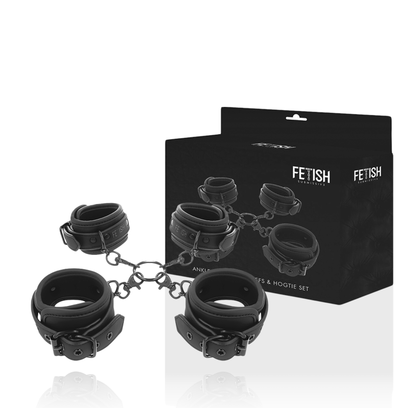 FETISH SUBMISSIVE - HAND- UND KNÖCHEL-FESSSEL-SET MIT NEOPREN-FUTTER