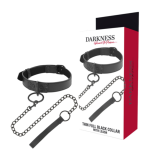 DARKNESS - Schwarze Halskette mit Kette