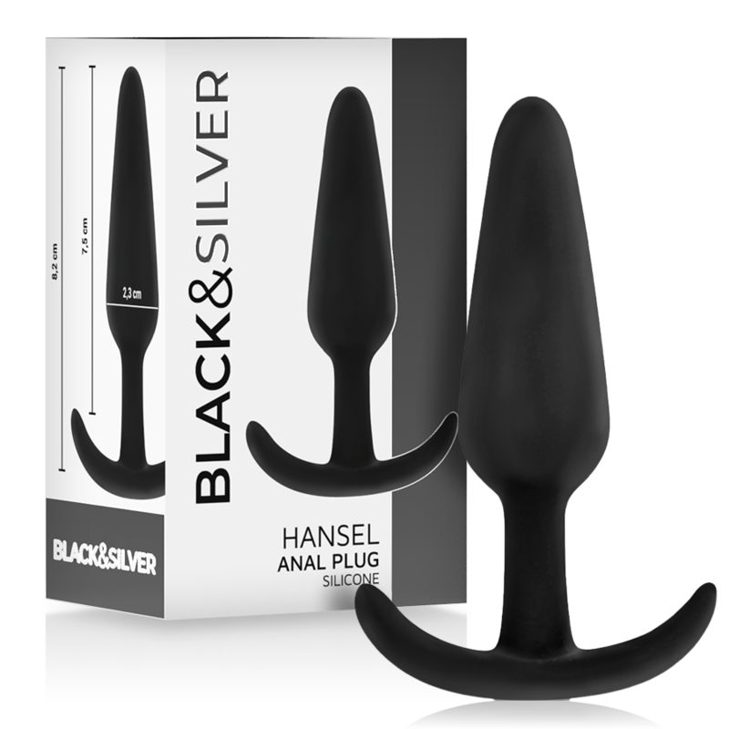 BLACK&SILVER - HANSEL SILIKON-ANALPLUG MIT KLEINEM GRIFF