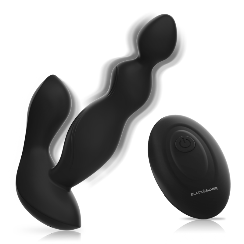 BLACK&SILVER - CORA Analplug Silikon mit Fernbedienung