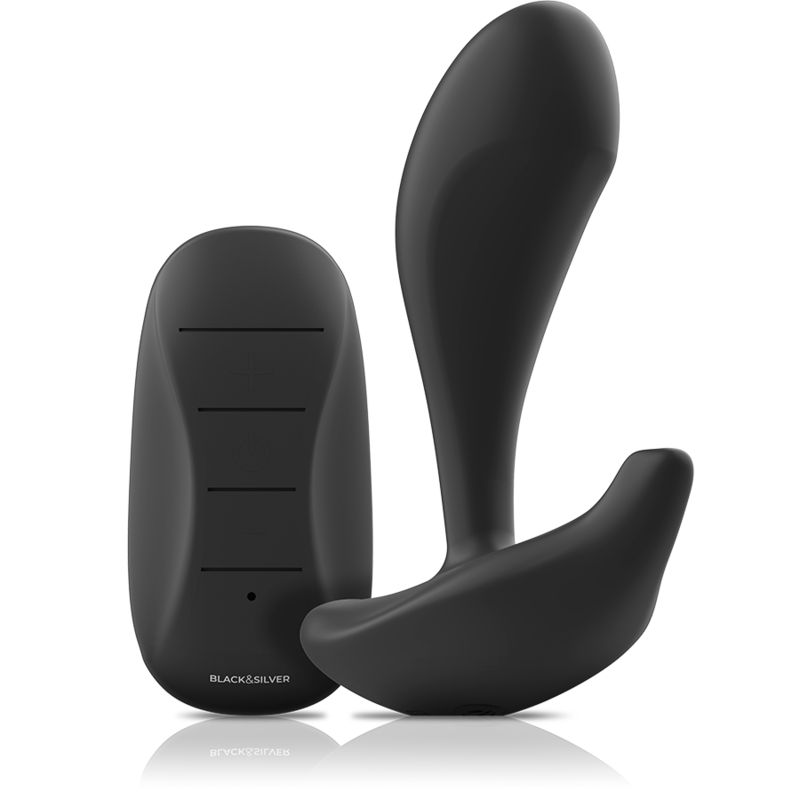 BLACK&SILVER - DWAYNE Analplug Silikon mit Fernbedienung