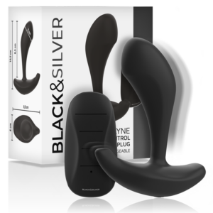 BLACK&SILVER - DWAYNE Analplug Silikon mit Fernbedienung