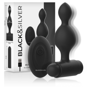 BLACK&SILVER - TUCKER KLEINER ANALPLUG AUS SILIKON MIT FERNBEDIENUNG