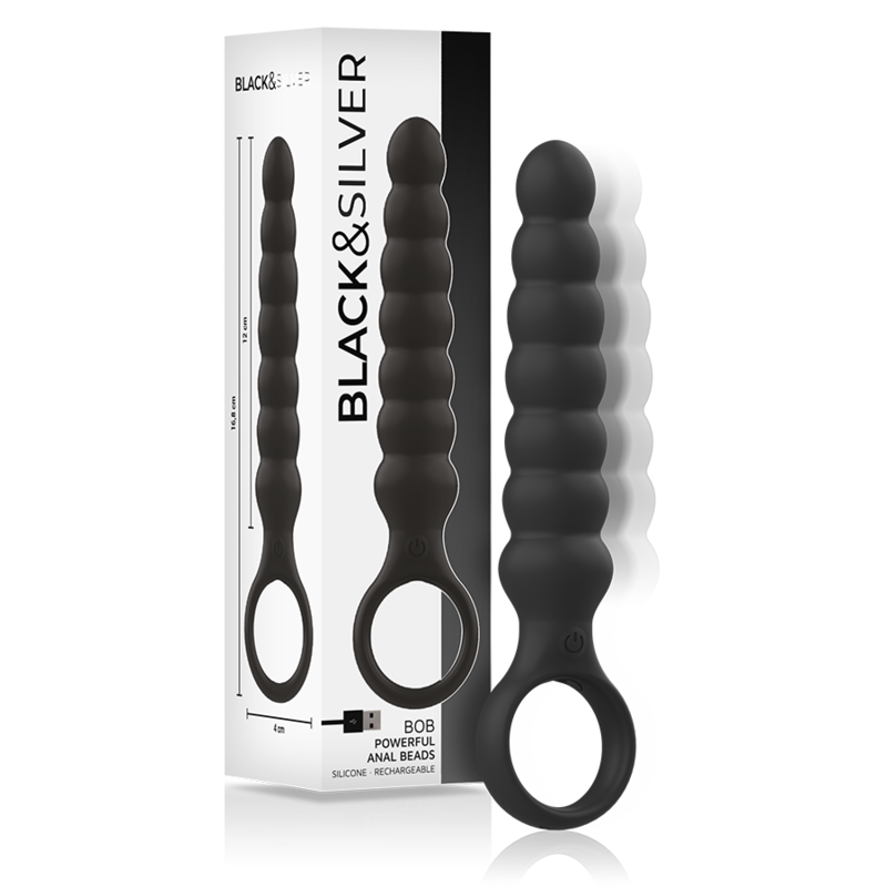 BLACK&SILVER - BOB leistungsstarker Anal-Dilator aus Silikon