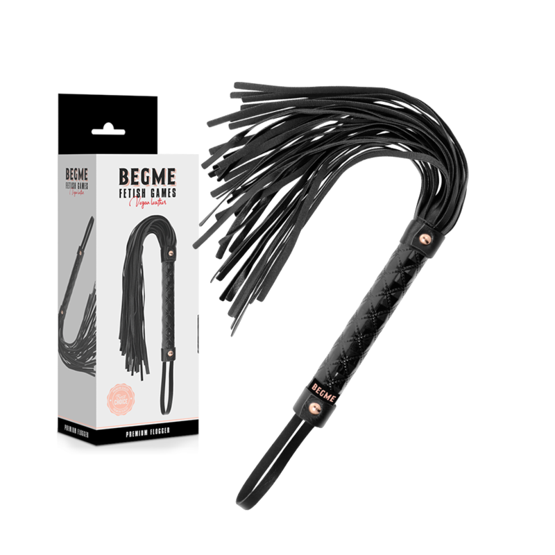 BEGME - Schwarze Edition veganer Leder-Flogger