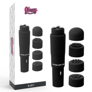 GLOSSY - Kurt Taschenmassager Schwarz