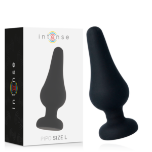 INTENSE - Analplug PIPO L schwarzes Silikon 13 cm