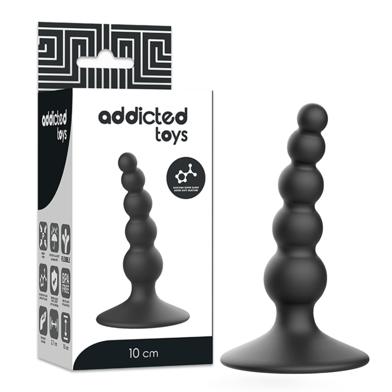 ADDICTED TOYS - Anal sexueller Stecker 10 cm Schwarz