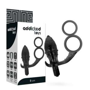 ADDICTED TOYS - Analplug mit doppeltem schwarzen Ring