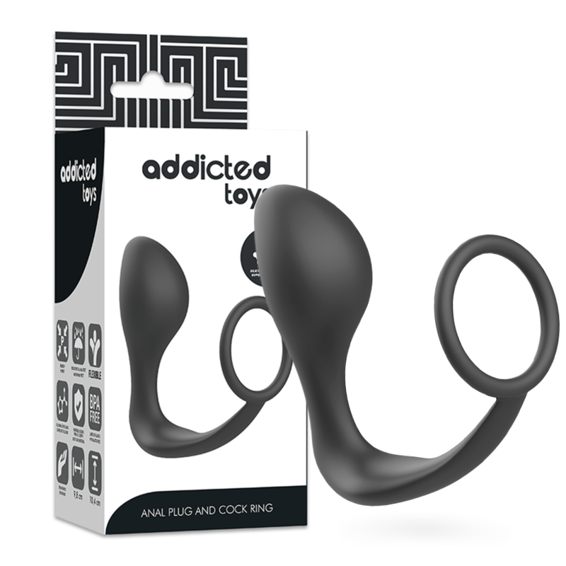 ADDICTED TOYS - Analplug mit schwarzem Silikonring