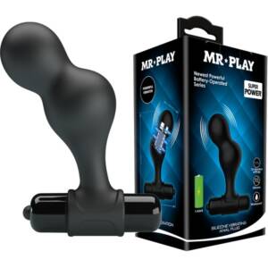 MR PLAY - Schwarzer Silikon-Analplug
