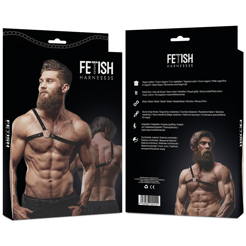 FETISH SUBMISSIVE ATTITUDE - Herren-Harness mit gekreuzten Schultern aus Öko-Leder