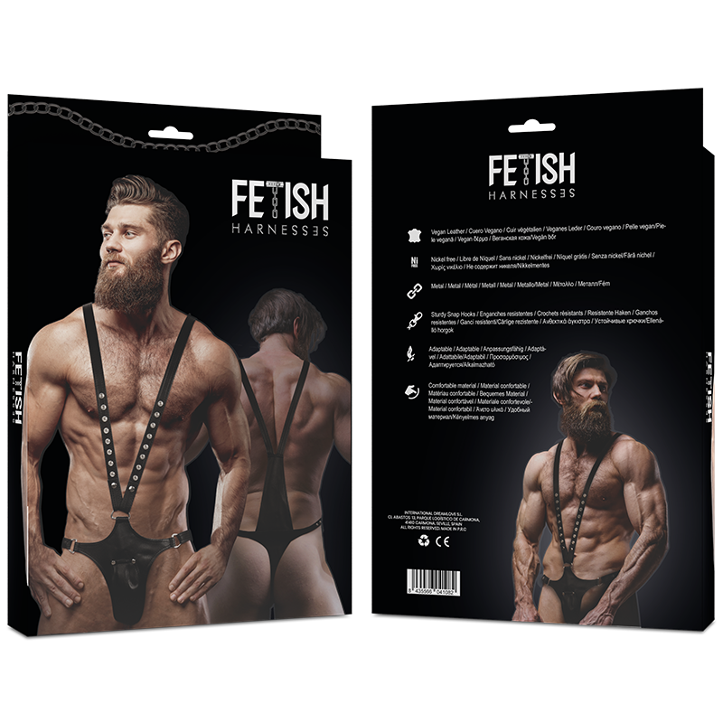 FETISH SUBMISSIVE ATTITUDE - V-FÖRMIGER HARNESSES AUS ÖKOLEDER FÜR HERREN