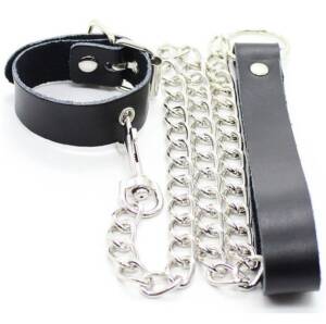 OHMAMA FETISH - Penis-Halskette und Lederarmband mit Metallkette