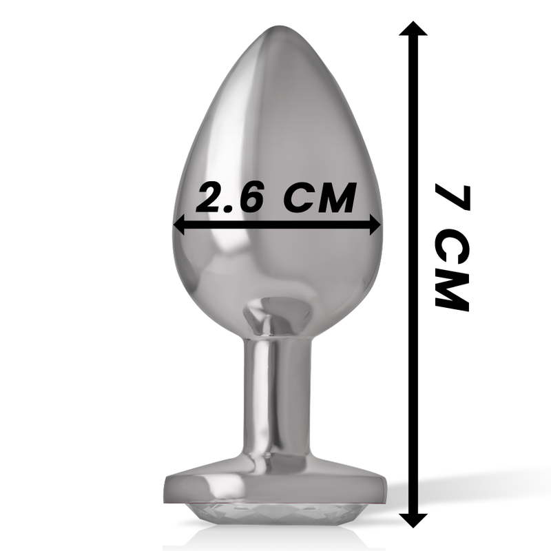 INTENSE - WEISSES HERZ ALUMINIUM METALL ANALPLUG GRÖSSE S