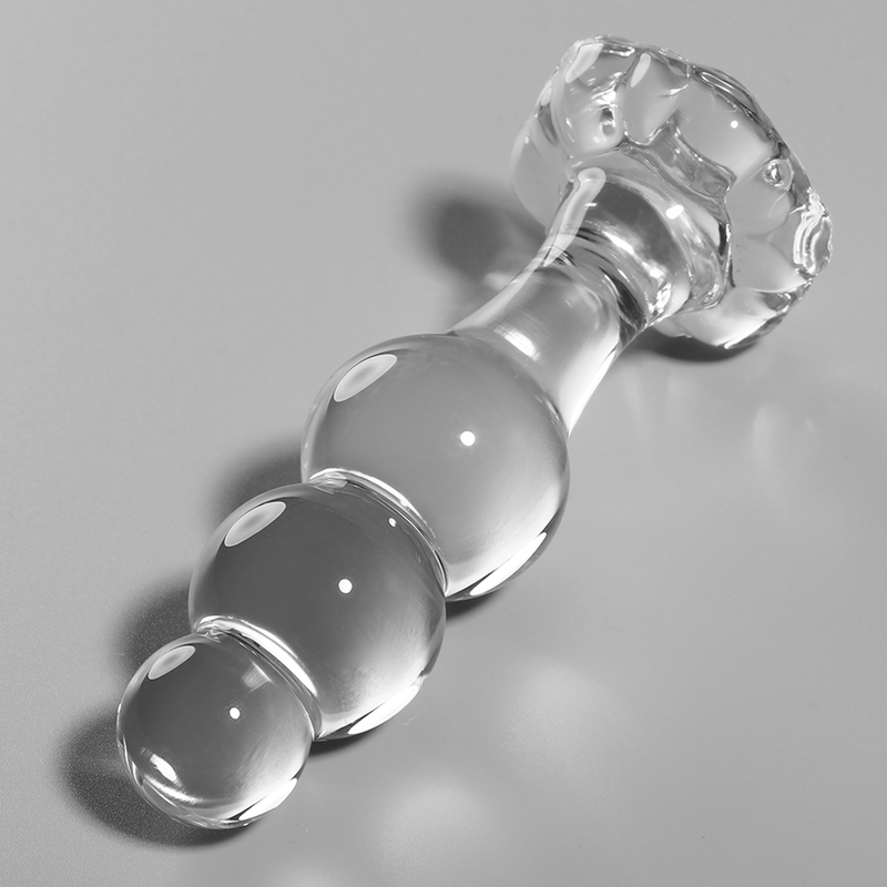 NEBULA SERIES BY IBIZA - Modell 1 Stecker aus Borosilikatglas, transparent, 10,5 cm -O- 3 cm