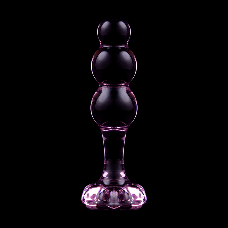 NEBULA SERIES BY IBIZA - MODELL 1 ANALPLUG BOROSILIKATGLAS ROSA 10,5 CM -O- 3 CM