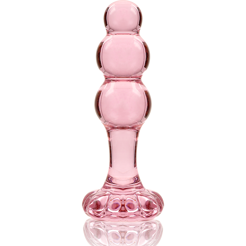 NEBULA SERIES BY IBIZA - MODELL 1 ANALPLUG BOROSILIKATGLAS ROSA 10,5 CM -O- 3 CM