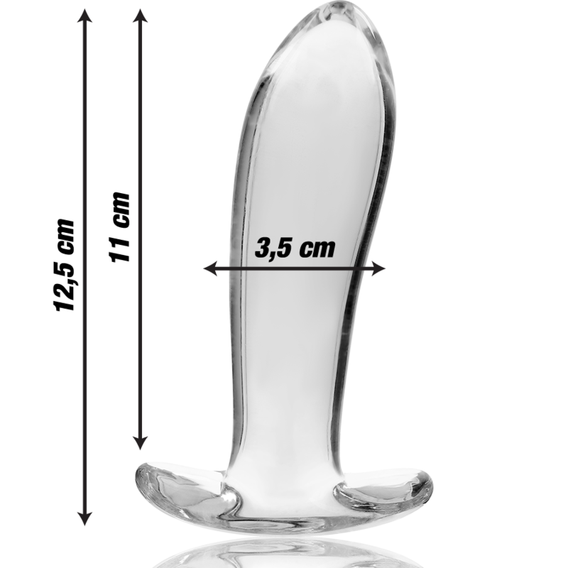 NEBULA SERIES BY IBIZA - MODELL 5 ANALPLUG BOROSILIKATGLAS KLAR 12,5 CM -O- 3,5 CM